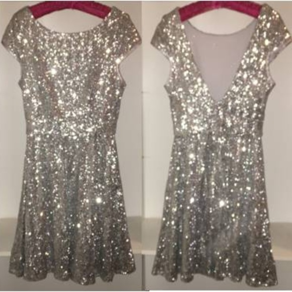 B. Smart Dresses & Skirts - CUTE and SEXY Silver Sequin Dress size 11